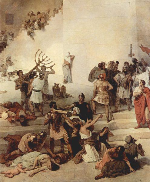 Francesco Hayez La distruzione del Tempio di Gerusalemme Spain oil painting art